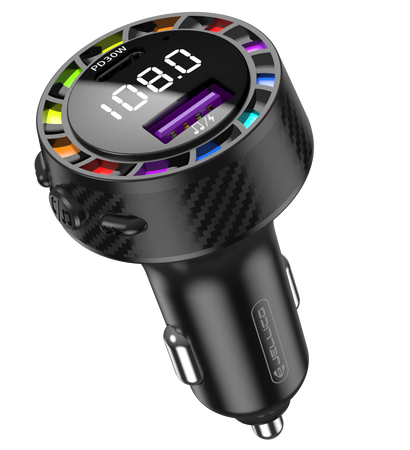 JELLICO transmitter FM FM2 PD 30W 1xUSB-C + 1xUSB QC3.0 Black