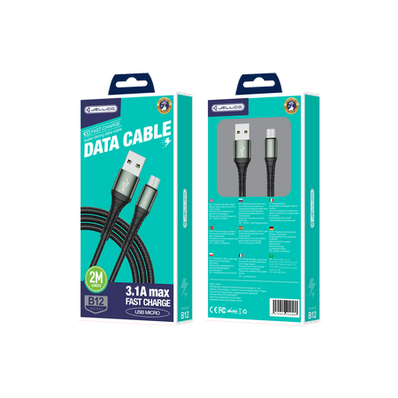 JELLICO Kabel B12 Micro USB 3.1A 2M schwarz